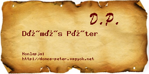 Dömös Péter névjegykártya